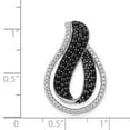 thumbnail image 2 of 14K White Gold Charm Pendant Diamond Round 1 1 10Ct. Black & Twist Loop Slide, 2 of 2