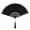 Black Silver‑Embossed Ribbon, variant on Black Lace Handheld Fan, Folding Hand Fan with Tassel, Lightweight Portable Handheld Fan for Summer, Wedding, Elegant Handheld Fan, Festival Decorative Fan, Portable Fan for Dancing Party