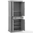 thumbnail image 3 of Pemberly Row 2-Cabinet and 2-Door Wood Pantry in Distressed Gray/Gold, 3 of 17