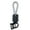 Black Gray rope, variant on Yammee Braided Leather Key Holder Stylish Cowhides and Nylon Rope Keychain Hand Rope School Bag Pendant for Everyday Use