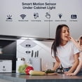 thumbnail image 2 of Toytexx 2-Pack LED Motion Sensor Closet Light, Wireless Under Cabinet Light with LCD Display, USB Rechargeable (Black), 2 of 8