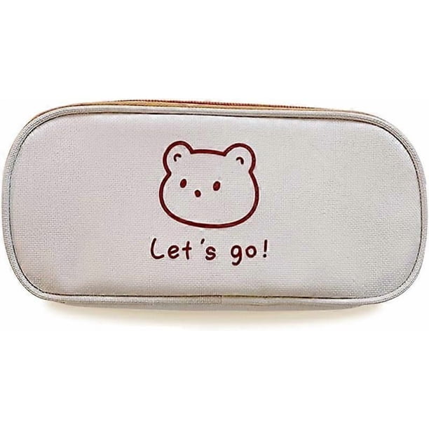 Large Capacity Pencil Case, Cartoon Cute Pen Case with Zipper, Wide-Opening Pencil Pouch Organizer