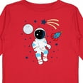 thumbnail image 4 of Inktastic Astronaut the Moon Spaceship and Shooting Star for Light Colors Boys or Girls Long Sleeve Toddler T-Shirt, 4 of 5