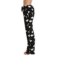 thumbnail image 2 of Just Love Plush Pajama Pants for Women - Petite to Plus Size Sleepwear (Black - Dark Night, Large), 2 of 3