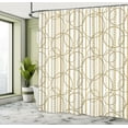 thumbnail image 4 of Ambesonne Chain Shower Curtain, Digital Circle Pattern Print, 69"Wx84"L, Earth Yellow Pastel Brown, 4 of 4