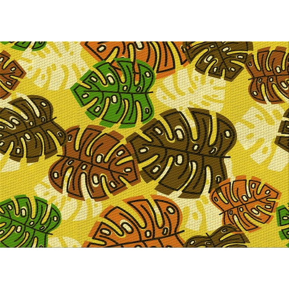 Ahgly Company Indoor Rectangle Patterned Dark Bronze Brown Area Rugs, 5' x 7'