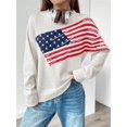 thumbnail image 3 of Suéter de punto Ralphs para mujer con bandera bordada, otoño/invierno, 2024, chaqueta tipo jersey para hombre de Laurens, 3 of 4