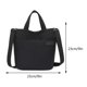 thumbnail image 3 of Bolso de mano para mujer, bolso de mano de lona a la moda de gran capacidad, bolso de mensajero sólido (negro), 3 of 6
