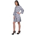 thumbnail image 3 of Moomaya Short Robe For Women Plus Size Printed Cotton Robe Lightweight Nightwear, 3 of 5