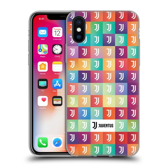 Head Case Designs Officially Licensed Juventus Football Club Patterns Coloured Soft Gel Case Compatible With Apple iPhone X / iPhone XS