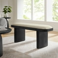 thumbnail image 1 of Modway Banc d'Appoint en Bois Rembourré 43 Pouces en Lin Noir, 1 of 8