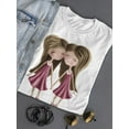 thumbnail image 3 of Cute Gemini Girl Zodiac Cartoon T-Shirt Women -Image by Shutterstock, Female Medium, 3 of 4