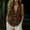 Coffee, variant on Women's Sleeveless Button Down Shirts Collared V Neck Linen Casual Loose Fit Summer Blouse Tops White XL