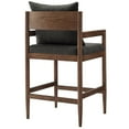 thumbnail image 6 of Counter Stool Chair, Dark Gray, Fabric, Wood, Bar Pub Cafe Bistro Dining Kitchen Hospitality Restaurant, Modern Contemporary, HB37882, 6 of 9