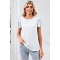 thumbnail image 2 of Blusas SimpleFun para mujer, elegantes e informales, con volantes, blancas, 2 of 6