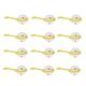 thumbnail image 1 of 12x Star Mini Sonajeros Baby Shake Bells Baby Shower Bautizo Decoración Amarillo Colcomx Mini Sonajeros, 1 of 8