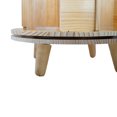 thumbnail image 5 of NEWZQ Rotating Bookshelf, 1 Tier Freestanding Revolving Pine Wood Book Display Case, 5 of 9