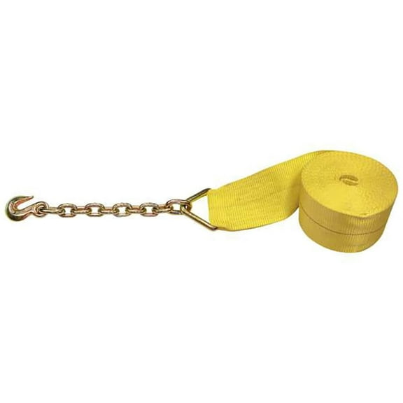 2" X27' Winch Strap w/ Chain End Chain Anchor