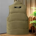 thumbnail image 4 of YueHuiYing Men Quilted Outerwear Winter Warm Puffy Sleeveless Tanks Vests Lightweight Casual Zipper Jacket, 4 of 7