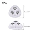 thumbnail image 2 of Uxcell Self Adhesive Mini Caster Wheels 360 Rotation Sticky Swivel Pulley, White 4 Pack, 2 of 7