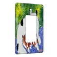 thumbnail image 1 of KuzmarK™ 1 Gang Rocker Wall Plate - Maine Coon Kitty Family with Vine Design Cat Art by Denise Every, 1 of 1