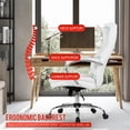 thumbnail image 6 of BestOffice Ergonomic Office Chair, Lumbar Support, Swivel Rolling for Men, Women(White), 6 of 7