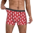 thumbnail image 2 of Kdxio Men's Boxer Briefs with Cartoon Lobster Print - Comfortable and Breathable Underwear for Everyday Wear, 2 of 7
