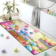 thumbnail image 2 of YIMEIS Happy Easter Bunny Universal Flannel Mat 23.6''*35.4'', Soft & Non-Slip, Multi-Functional Rug for Bathroom, Bedroom & Entryway, 2 of 7
