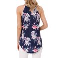 thumbnail image 6 of Nlife Women's Floral Print Crew Neck Tank Top, M, 6 of 7