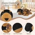 thumbnail image 6 of Tezituor 4Pcs Dachshund Stuffed Animal 18'' Mommy Stuffed Weiner Dog with 3 Puppies Plush Toy, 6 of 9