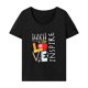 thumbnail image 1 of Camiseta para mujer Ropa de verano Camisa con cuello redondo para viajes, desplazamientos, camping, oficina Negro, 1 of 7