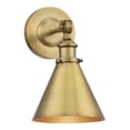 thumbnail image 1 of Savoy House Glenn 7" 1-Light Transitional Metal Wall Sconce in Warm Brass, 1 of 7