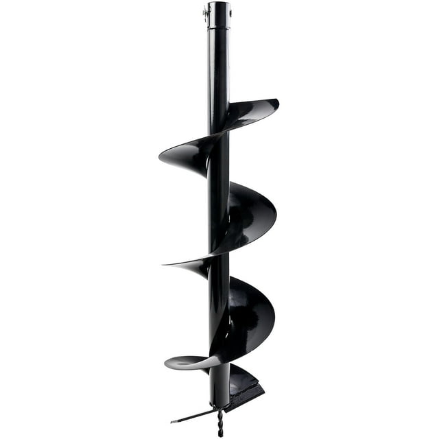 Biltek Auger Post Hole Digger Bits 8" x 32" Deep Professional Fence Holes 3/4" Shaft - Perfect for Quickly Digging Holes to Install Fence Posts, Decks, Planting Trees, Shrubs, Ice Fishing, and More!