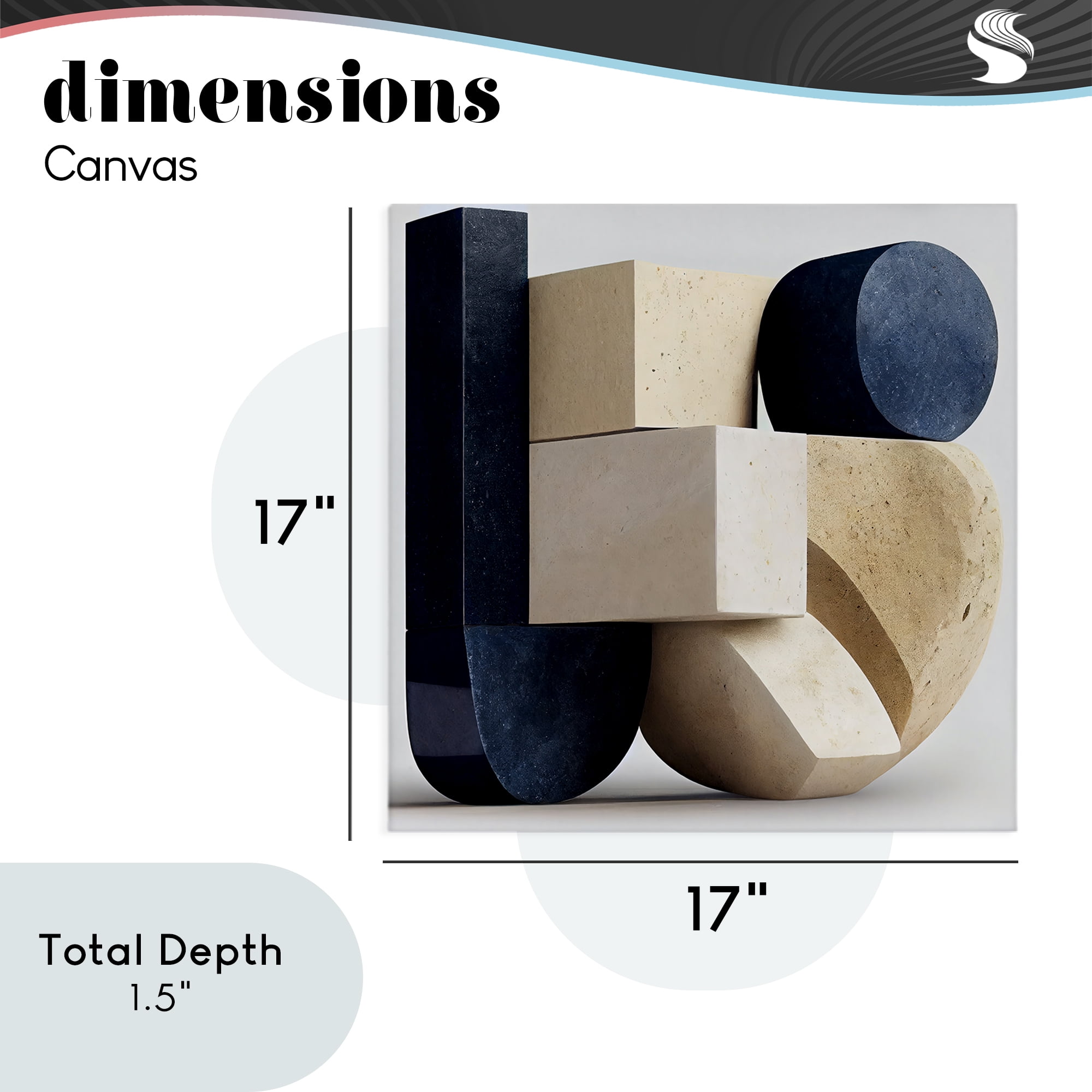 Shapes Of Things Geometric Contour Canvas Wall Art, design by Sasha