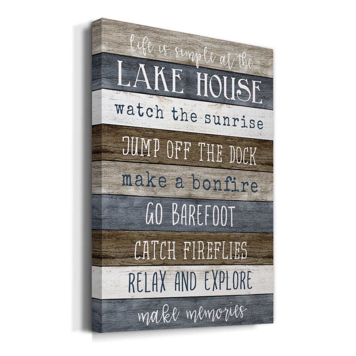 Simple Lake Rules Premium Gallery Wrapped Canvas - Ready to Hang