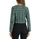 thumbnail image 3 of CHAQUETA DE TWEED DE MANGA LARGA CON CIERRE FRONTAL DE BOTONES Y CUELLO REDONDO PARA MUJERES INSPIRADA EN CHIC TALLA XL VERDE NEGRO, 3 of 6