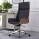 thumbnail image 4 of Silla para oficina ilios innova Respaldo café y asiento Negro Cuero 60x52x110 cm, 4 of 10