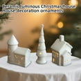 thumbnail image 3 of 1 Pcs Ceramic Christmas Tree Ornaments, LED Light Luminous Hollow Xmas Tree Modern House Style Desktop Decoration Atmosphere Night Light, 3 of 4