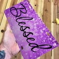 thumbnail image 5 of Yehwow Blessed Purple Glitter Metal Car Plate Decorative Aluminum License Plate Tag Sign, 5 of 5