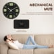 thumbnail image 4 of Reloj de pared luminoso Toorise, sin marco, con luz nocturna, de madera de 12 pulgadas, que brilla en la oscuridad, silencioso, con números y manecillas luminosas, funciona con pilas., 4 of 8