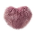 thumbnail image 2 of Heart Pillow,Valentines Day Pillows,Fur Heart Decorative Pillows,Heart Shaped Throw Pillow,Large Fluffy Pillows,Women Living Bedroom Home Decoration(Grape Purple), 2 of 6