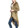 thumbnail image 2 of Vedolay Womens Tops 2023 Fall Open Front Ribbed Cardigan Blazer Jackets with Pockets Khaki,M, 2 of 4