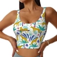 thumbnail image 2 of Lsque Summer Leopard Printed Women'S Sports Bra, Compression, Moisture Wicking, High-Impact Sports Bra For Women,Supportive sports bra-Small, 2 of 9