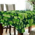 thumbnail image 3 of Dreamtimes St Patrick's Day Clover Tablecloth, Waterproof Washable Polyester Square Table Cover, Durable Tablecloth for Kitchen Dining Table Party Decor ( 60"x 108"), 3 of 7