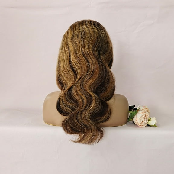 VIYA Highlight Ombre 13x4 Body Wave Wig Lace Front Wigs Human Hair 210% Density Ombre Mixed Color 22 Inch