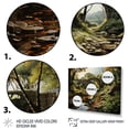 thumbnail image 3 of Designart "Old Bridge Countryside painting I" Countryside Floater Framed Wall Art Living Room, 3 of 7