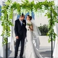 thumbnail image 3 of 2Pcs 7Ft/Pcs Artificial Wisteria Vine, Flower Garland Wisteria Vine Rattan Hanging Flowers for Outdoor Ceremony,White, 3 of 7