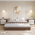 thumbnail image 6 of Minimalist Sturdy Wood Queen Platform Bed Frame – Sturdy Wooden Slat Support, No Headboard, No Box Season Needed, Easy Assembly, 6 of 10