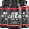 Nitric Oxide Booster Supplement, 1600mg Extra Strength L-Arginine, Citrulline Malate, and Alpha-Ketoglutarate for Muscle Growth, Vascularity & Energy by Double Dragon Organics (3 Pack)