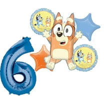 Bingo and Bluey 6th Birthday Party Supplies Balloon Bouquet Decorations
